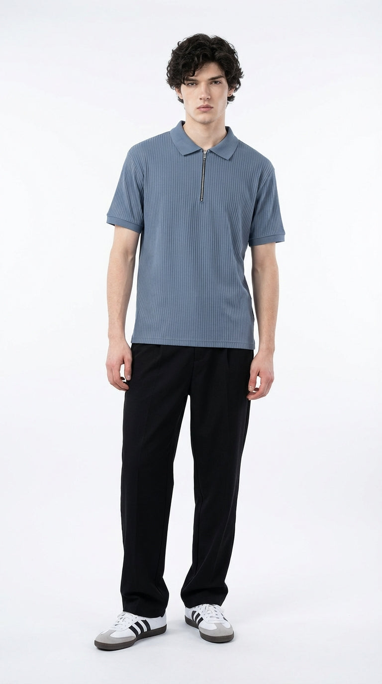 The Sky Vertical-Rib Polo-2